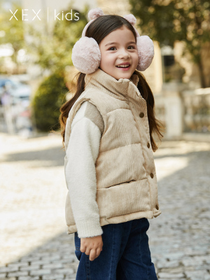 Cô gái mặc vest mùa đông thủy triều trẻ em Hàn Quốc công chúa nước ngoài vải nhung bé trai ngắn vest mùa thu và mùa đông shop trẻ em Áo ghi lê