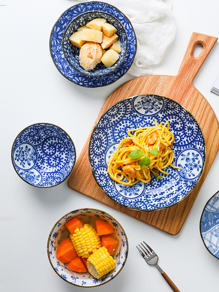 Mana burn love make jin pill grain ceramic tableware imported from Japan Japanese home eat rice bowls individual dishes dishes