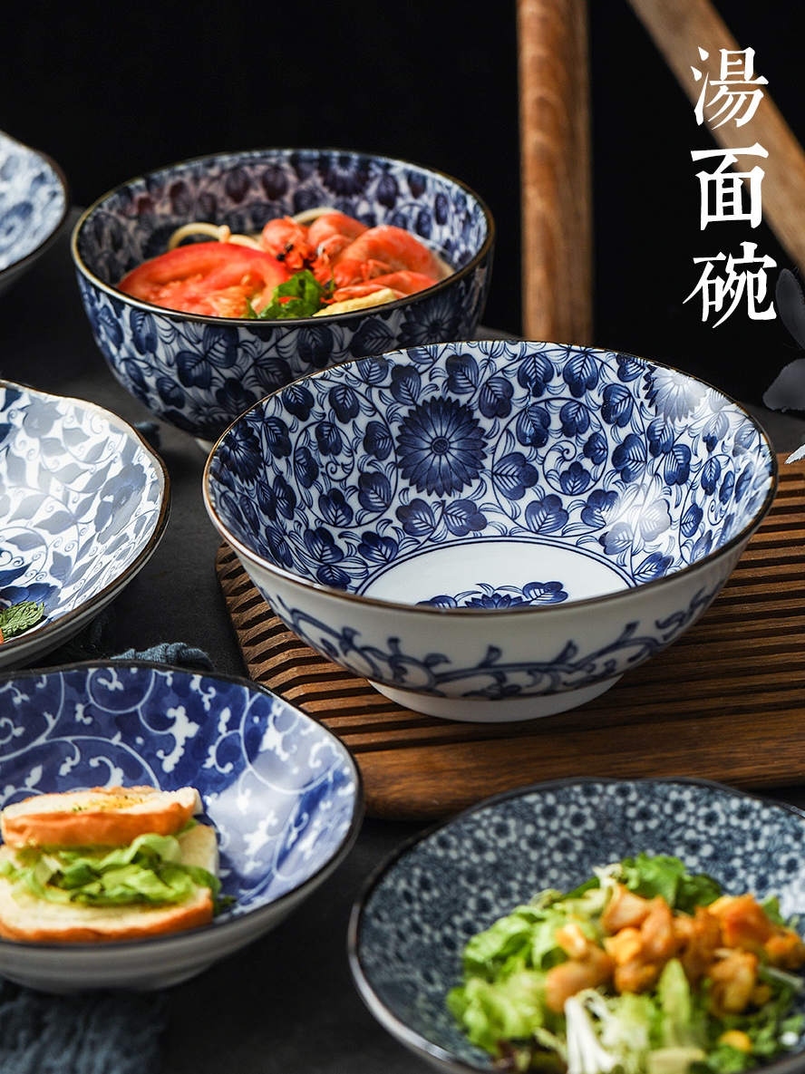 Ancient dye dab of edo tang grass imported from Japan Japanese soy sauce vinegar disc and disc ceramic plates side dish