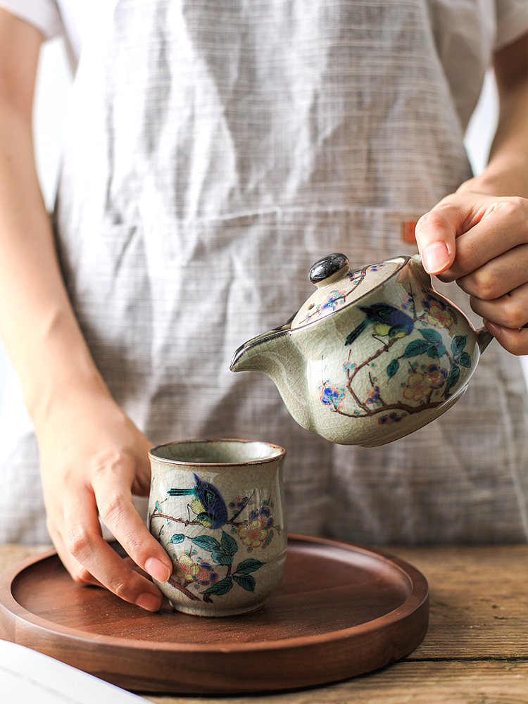 Burn it love make Japanese nine valley imported pottery and porcelain teapot tea cup tea sets with gift box products