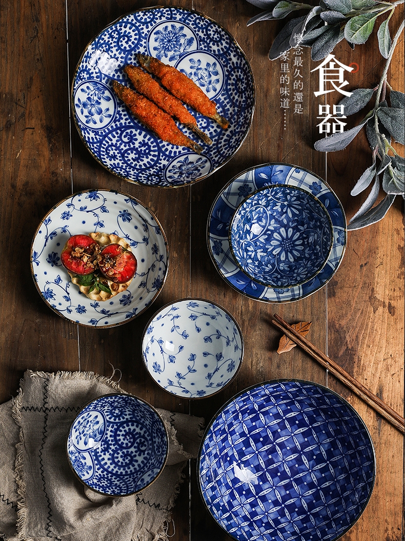 Mana burn love make jin pill grain ceramic tableware imported from Japan Japanese home eat rice bowls individual dishes dishes