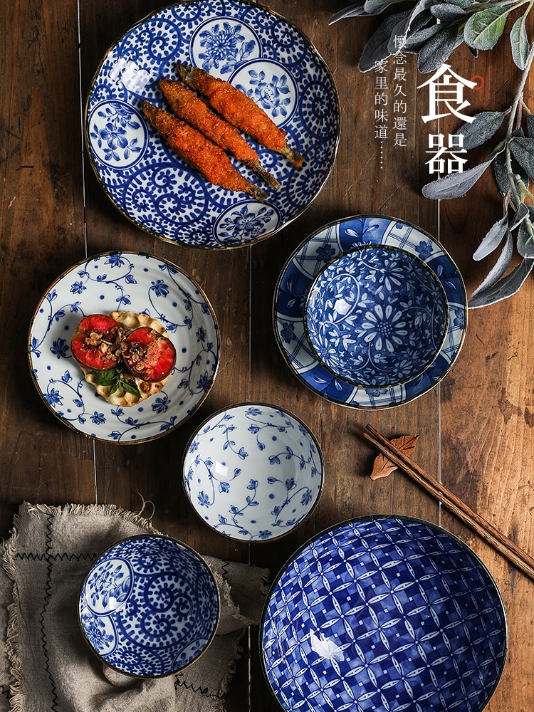 Mana burn love make jin city ceramic tableware imported from Japan Japanese home eat rice bowls individual dishes dishes