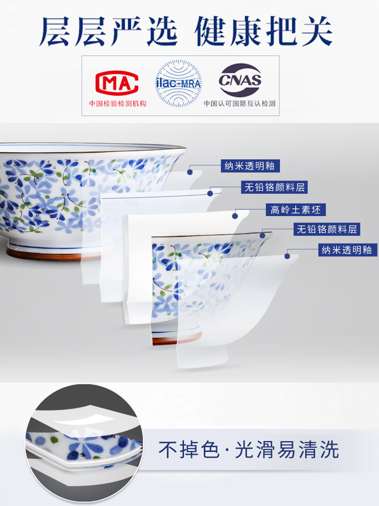 Small bluetooth Japan imports household ceramics rainbow such as bowl dish dish to eat Small bowl of rice bowls tableware Japanese high individual