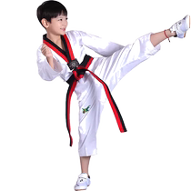 Taekwondo uniforms breathable cotton childrens long-sleeved cotton short-sleeved pants summer training uniforms mens and womens shorts taekwondo suits