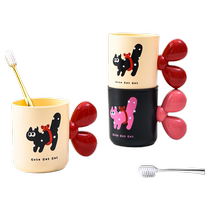 Love toothbrush cup plastic childrens cartoon simple creative couple drinking water brushing teeth mouthwash supplies toothpaste toothbrush cup