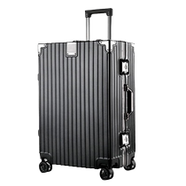 Luggage aluminum frame 20 suitcase 24-inch male and female student universal wheel trolley case 26 durable 28-inch leather case 20