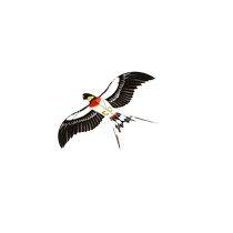 Fishing rod small kite childrens breeze easy to fly dynamic new handheld bird trumpet mini swallow Elsa butterfly