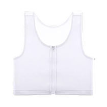 COS special corset bra with big breasts tight-fitting student breasts small zipper breathable sports super flat breast bra