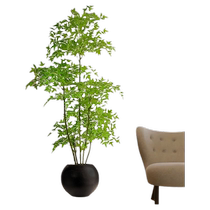 Simulated plant Nandina floor-standing potted indoor large-scale bionic green plant ornaments living room light luxury decorative flower fake tree
