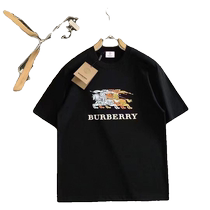 Counter original quality 24S Babao summer new war horse pure cotton short-sleeved loose mens and womens round neck trendy brand half-sleeved T