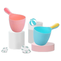 Baby bath fall-resistant shampoo cup and spoon childrens thickened shampoo cup water scoop water spoon kindergarten swimming pool baby