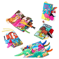 Cloth book for early childhood education unbreakable can be chewed 6-month-old baby three-dimensional tail tearable hand-tearable book 3 educational toys
