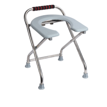 Foldable pregnant womens toilet chair the elderlys squatting toilet modified mobile toilet chair portable stool household non-slip