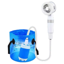 Rural dormitory bathing artifact home rental outdoor electric portable car self-priming shower shower head quick opening