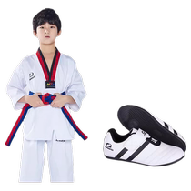 Taekwondo clothing shoes set childrens boxing suit adult all pure cotton long and short sleeve training for male and female beginners