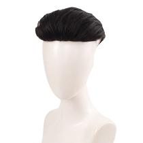 Wig Mens Top Hair Replacement Hair Volume Increase Hair Size Airplane Head Light Thin and Traceless Full Real Hair Mens Wig Replacement Pieces