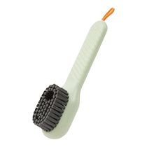 Liquid-added shoe brush multifunctional shoe cleaning brush household push-type liquid-discharging soft-bristled laundry cleaning brush that does not damage shoes.