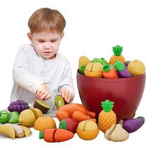 Childrens fruit and vegetable cutting fun boys and girls 3-10 years old play house toys peeling and cutting vegetables educational set