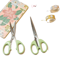 Mint green handmade scissors of the same style as Xiaohongshu simple and sharp scissors for students and girls to cut bangs