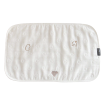 Infant pure cotton pillow cushion 6-layer gauze jacquard embroidery flat head pillow 0-1 years old newborn anti-vomiting pillow cover