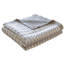 Three-layer yarn knitted cotton towel quilt summer cooling quilt thin nap blanket sofa air-conditioning blanket shawl blanket