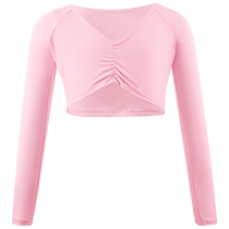 Childrens dance clothing shawl spring and autumn ballet practice clothing tops blouses shoulder pads girls dance outer vests