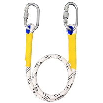 Wear-resistant safety rope safety belt extension rope towing rope air conditioning installation high-altitude work rope nylon rope double hook life