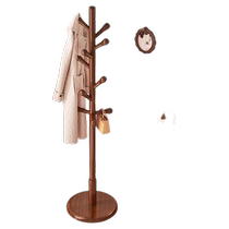 Clothes rack floor-standing vertical home bedroom coat rack solid wood coat rack simple dormitory pole hanging clothes drying rack