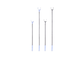 Stainless steel clothes drying rod fork extended clothes clothes fork fixed hanging extra long clothes rod for home store thickened at high places