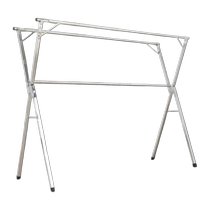 Folding clothes drying rack floor-standing indoor clothes drying pole household balcony outdoor stainless steel cool telescopic pole quilt drying artifact