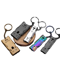 Emergency whistle stainless steel high decibel referee whistle outdoor metal double-tube three-tube survival sonic referee whistle