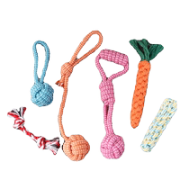 : Dog tug-of-war woven toy dog ​​chewing rope dog toy teething resistant chewing knot pet supplies AA03