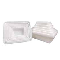 Thickened plastic square sieve rectangular plastic basket dense hole storage basket picking basket distribution frame vegetable washing and draining basket