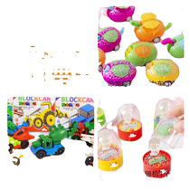 (3 yuan 3 pieces) Dinosaur deformed egg pull-back car 1 car assembly building block toy 1 handheld basketball 1