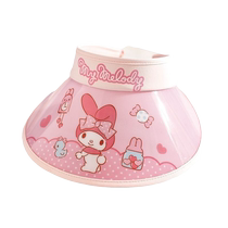 Kuromi sun hat childrens sun protection and UV protection 2024 new large brim summer empty top hat sun hat