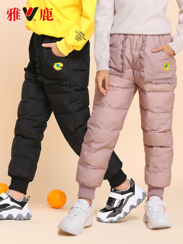 雅鹿 中大儿童 羽绒裤 天猫优惠券折后￥88包邮（￥189-100）多款可选