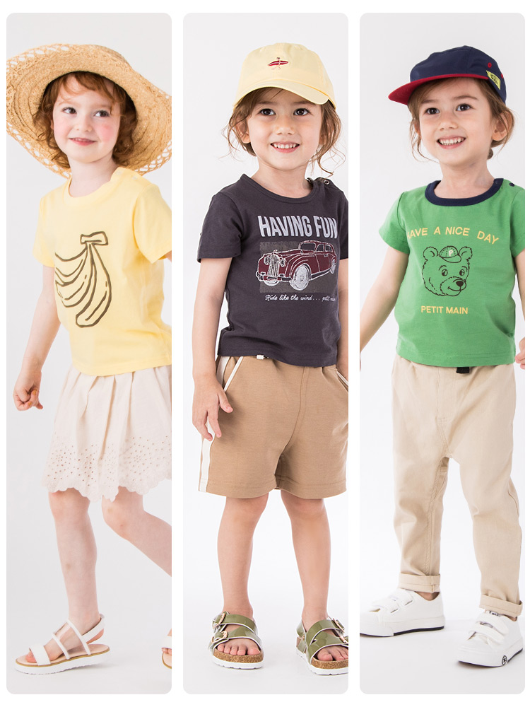 日本 petit main 纯棉 卡通儿童短袖T恤 双重优惠折后¥29包邮 男、女童90~130码多款可选