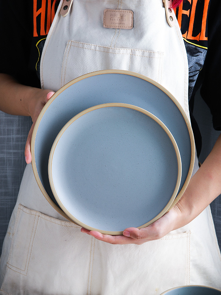 Selley pure color matte enrolled porcelain dishes spoon set tableware household rainbow such as bowl bowl deep dish dish dish plates steak