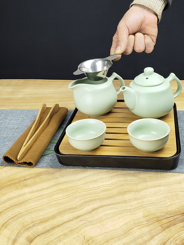I and contracted household utensils suit small sets of kung fu your up teapot teacup small ceramic tea set tea tray package