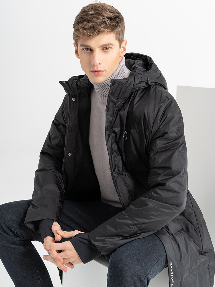 雪中飞 男式中长款加厚连帽羽绒服 凑单折后￥275.9包邮 3色可选