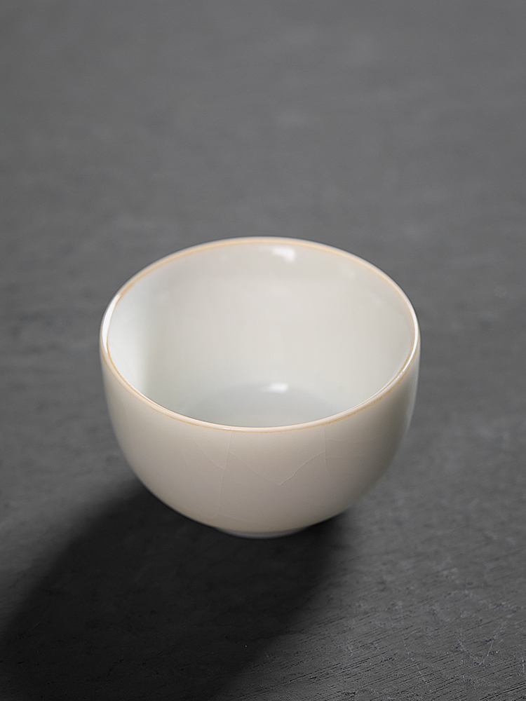 Jiangnan ceramic past your up porcelain cups suet jade a single master kung fu tea cups cup sample tea cup