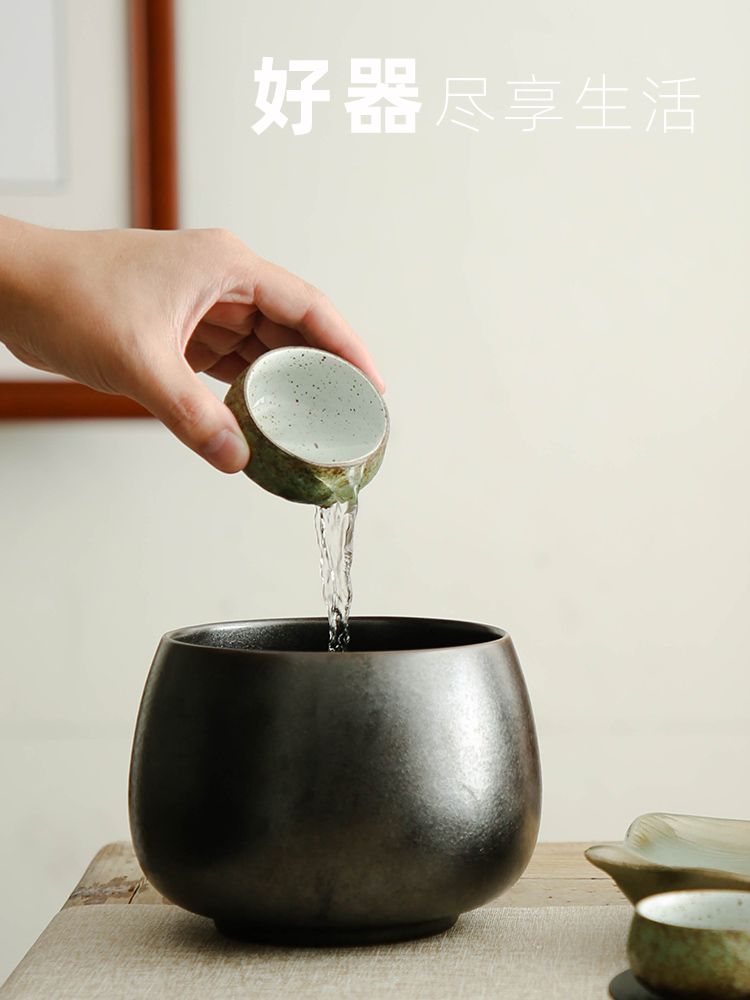 Bo yiu-chee ceramic tea to wash to the oversized retro household in hot dry tea table cylinder washing water jar kung fu tea accessories