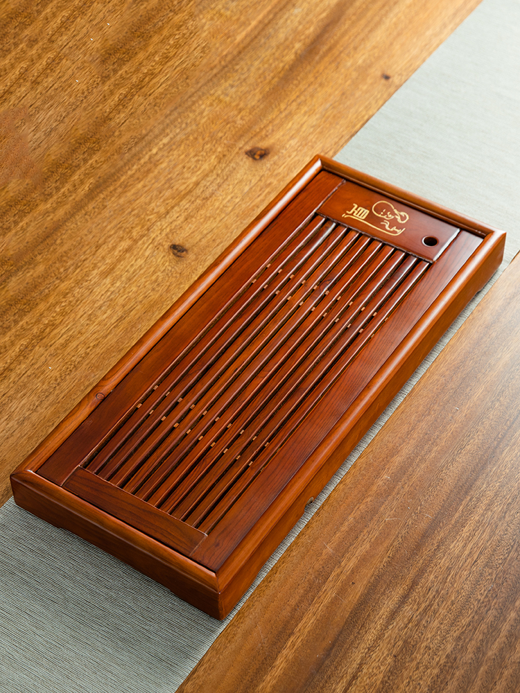 Bo yiu-chee solid wood tea tray of I and contracted household kung fu tea set drainage type tray waterlogging under caused by excessive rainfall office small tea table