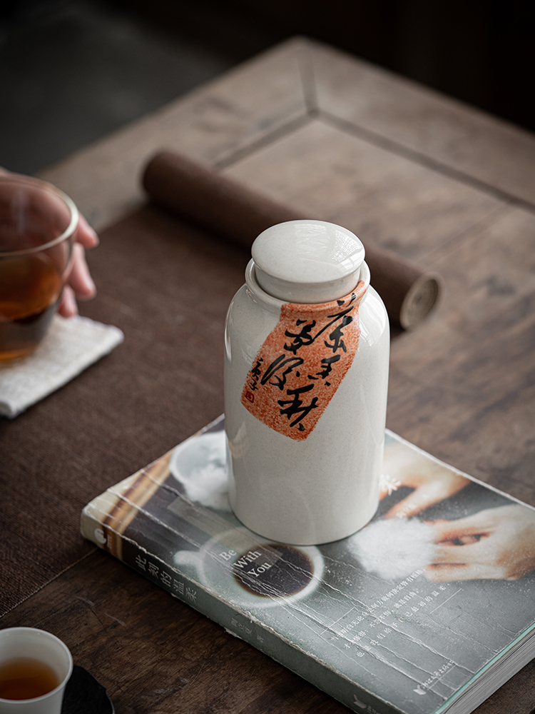 The Self - "appropriate content on the glaze color caddy fixings manual sealing ceramic POTS of tea warehouse ceramic pot small POTS storage tanks