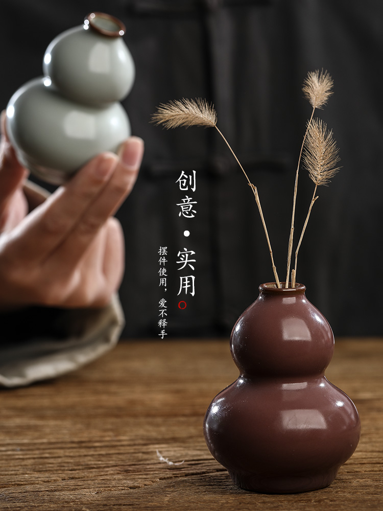 Jingdezhen pure manual gourd tea pet flower implement color glaze ceramic tea worm furnishing articles zen kunfu tea accessories
