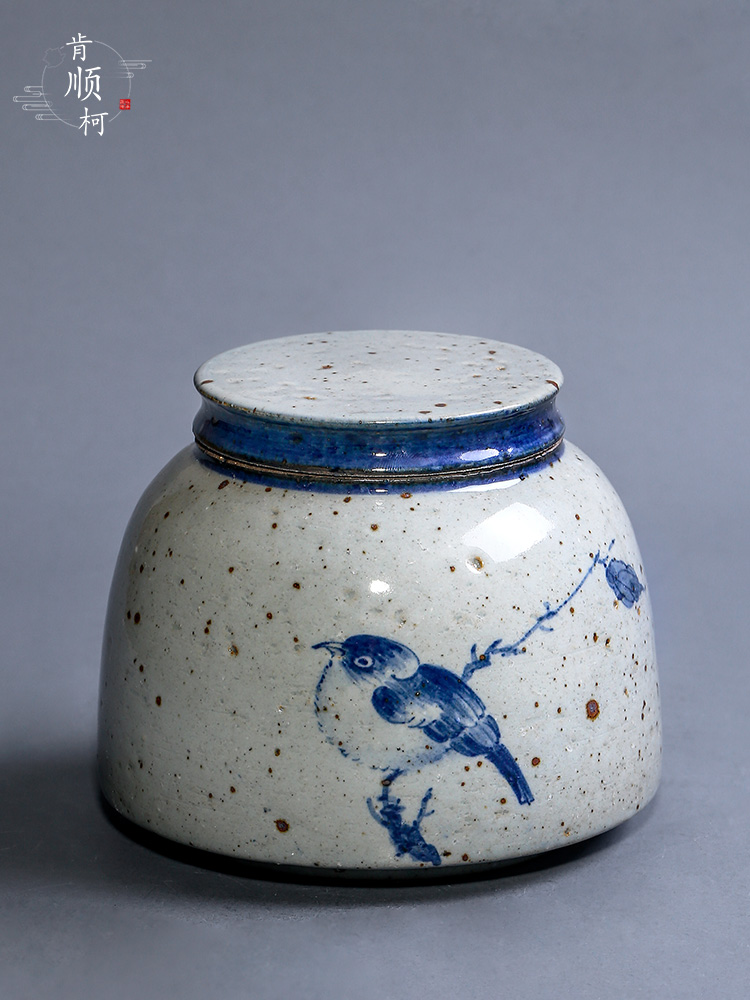 Tea pot ceramic seal hand - made bird creative move fashion household porcelain jar with cover coarse pottery Tea storage tanks