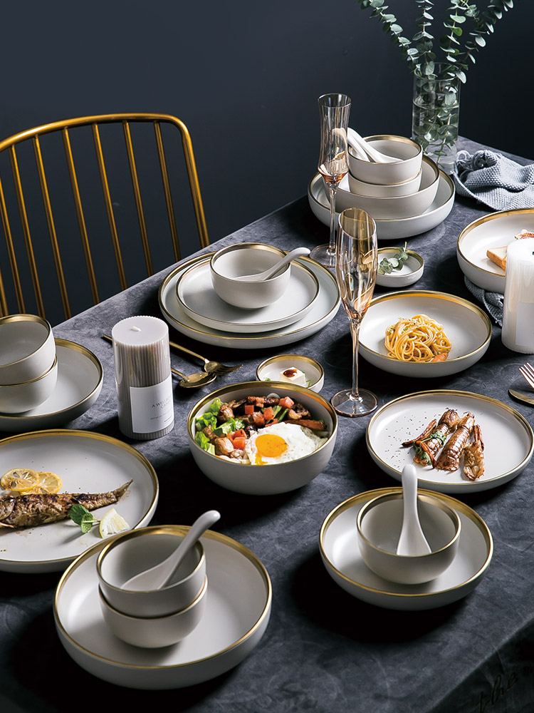 Creative use of a single mercifully rainbow such use large soup bowl rainbow such use ceramic dishes move household tableware suit plates northern Europe