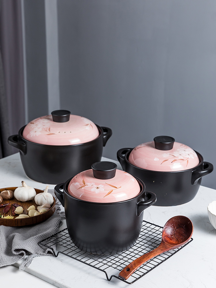 Casserole stew household gas gas buner soup Japanese small to hold to high temperature ceramic congee soup stewing pot is special