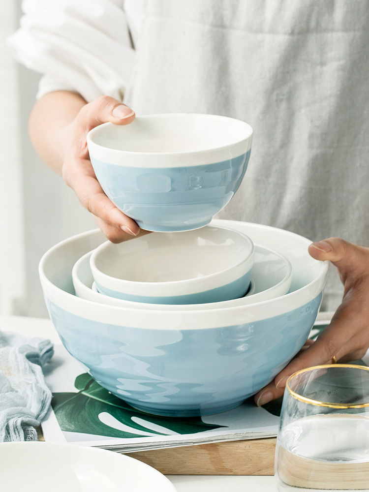 Northern wind ins ceramic tableware dishes suit six dishes dishes household contracted lovers set bowl combine 2 people
