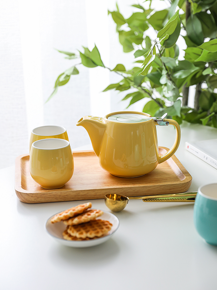Boss the month summer know simple ceramic teapot Nordic new coffee pot home tea tea kettle filter tea set